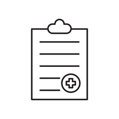 Medical report icon vector isolated.