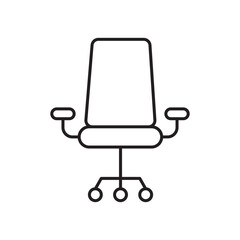 Office chair icon vector isolated.