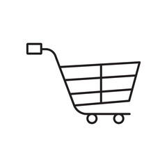 Shopping trolley icon vector isolated.