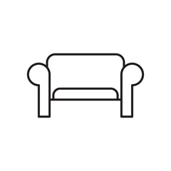 Sofa icon vector isolated.