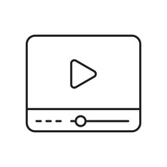 Video tutorial icon vector isolated.