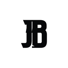 JB monogram logo design letter text name symbol monochrome logotype alphabet character simple logo