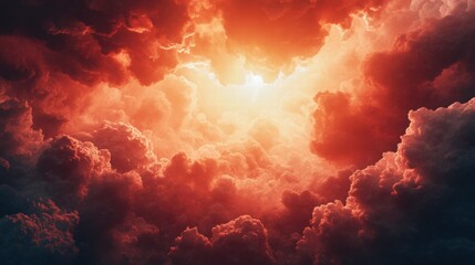 Dramatic cloud formation and sunlight scene nature digital art atmospheric close-up beauty of nature's canvas