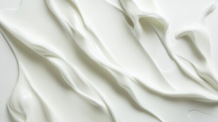 Obraz premium Creamy white texture flows smoothly across a canvas in an artistic display of simplicity and elegance