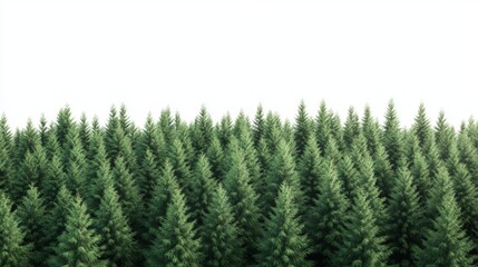 Lush Evergreen Forest Coniferous Trees Nature Background 8K High Resolution