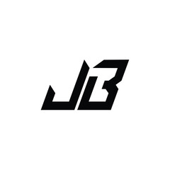JB monogram logo design letter text name symbol monochrome logotype alphabet character simple logo