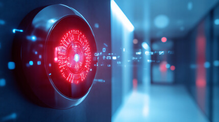 AI-driven alarm systems analyzing unusual patterns for security.AI-driven alarm systems analyzing unusual patterns for security.