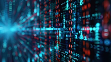 Obraz premium Binary Code Abstract