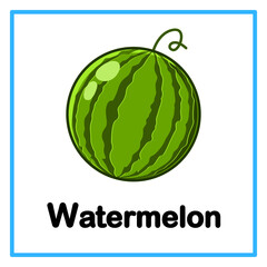 fresh watermelon alfabet w illustration © Rahmatullah
