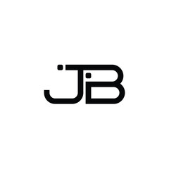 JB monogram logo design letter text name symbol monochrome logotype alphabet character simple logo