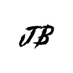 JB monogram logo design letter text name symbol monochrome logotype alphabet character simple logo