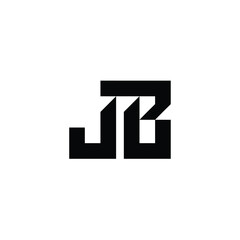 JB monogram logo design letter text name symbol monochrome logotype alphabet character simple logo