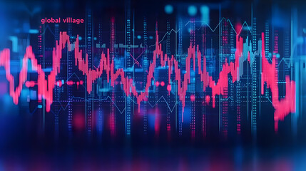 Abstract financial data visualization background