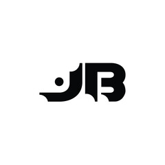 JB monogram logo design letter text name symbol monochrome logotype alphabet character simple logo