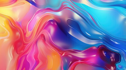 Obraz premium Abstract Colorful Liquid Swirls Design
