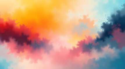 Anime Abstract Representation of a Colorful Sky