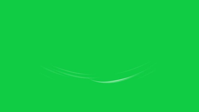 Cartoon 2d animation of wind flowing on the ground, vortex of air flow on green background chromakey, seamless loop of swirling wind, abstract animation of light breeze, Wind Blow Path Animation
