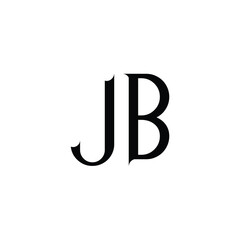 JB monogram logo design letter text name symbol monochrome logotype alphabet character simple logo