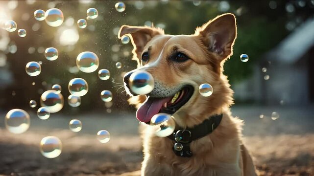 cute video dog barking bubbles border collie brown thinking speech bubble 