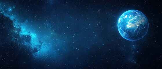Fototapeta premium Cosmic Earth: A Celestial View of Our Planet