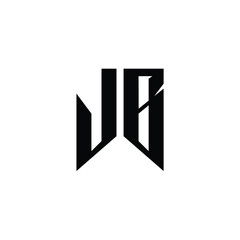 JB monogram logo design letter text name symbol monochrome logotype alphabet character simple logo