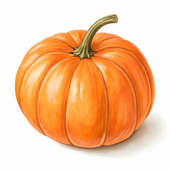 fresh orange pumpkin vegetable isolated on white background