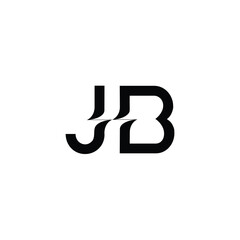 JB monogram logo design letter text name symbol monochrome logotype alphabet character simple logo