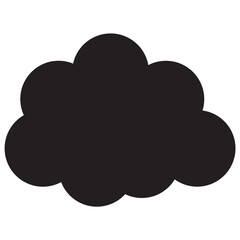 Cloud Silhouette Isolated On White