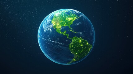 Fototapeta premium Satellite View of Earth Highlighting Environmental Zones with Detailed Visual Representation