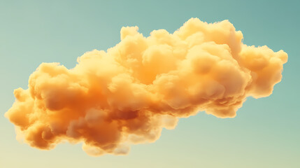 Golden cloud illustration. Nimbus. Illustration
