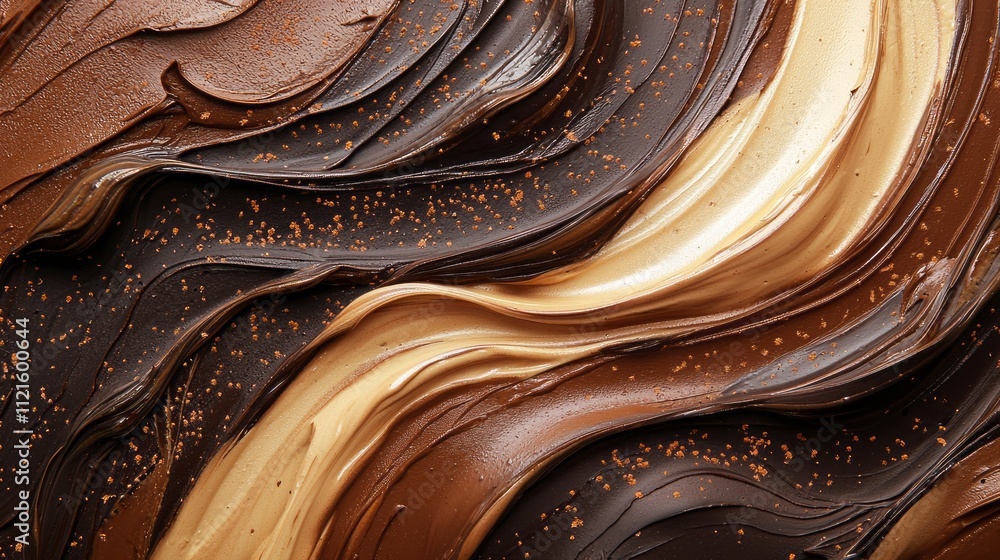 Poster Rich mocha tones blend seamlessly, forming swirling patterns that capture movement and depth. The interplay of light and dark enhances the captivating essence of the artwork