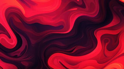 Abstract Red And Dark Crimson Swirling Design
