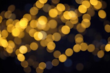 Obraz premium Abstract Bokeh Background of Warm Golden Lights