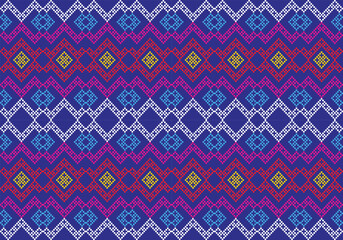 Seamless pixel and zigzag geometric pattern design.