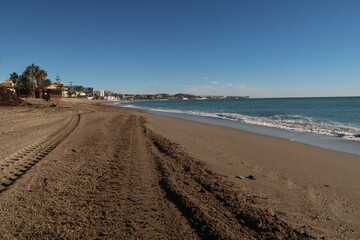 Beach in Cala de Mijas in Spain