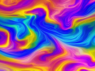 Fototapeta premium An abstract illustration of flowing vibrant shapes