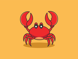 Cheerful Crab Cartoon Design