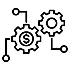 Obraz premium Business function single icon