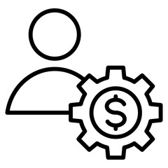 Person finance single icon