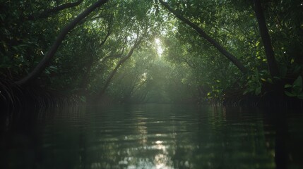 Obraz premium Biodiversity conservation in mangrove forests a guide to coastal wildlife and ecosystem health
