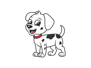 Playful Dog Cartoon Vector Design