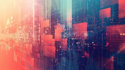 Develop Visual Technology abstract contemporary background, AI generated image