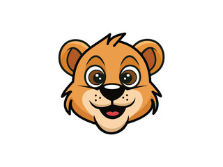 Cartoon Lion Head Mascot Design