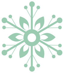 snowflake elements, snow crystal icon.