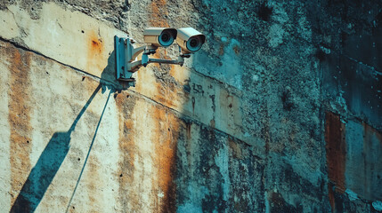 Rugged cameras monitoring entrances of critical infrastructure facilities.