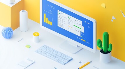 Bright online banking interface showing detailed invoice and financial analysis