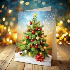 Beautiful Christmas greeting cards featuring festive designs such as snowy