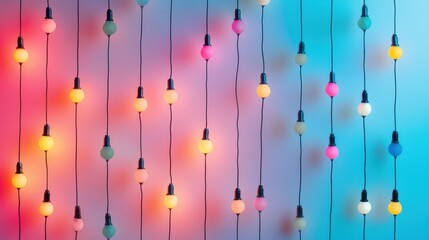 Fototapeta premium Abstract Christmas Light Strands