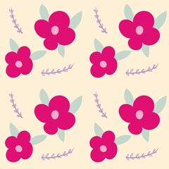 seamless background with flowers