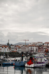 view of the harbor of st jean de luz